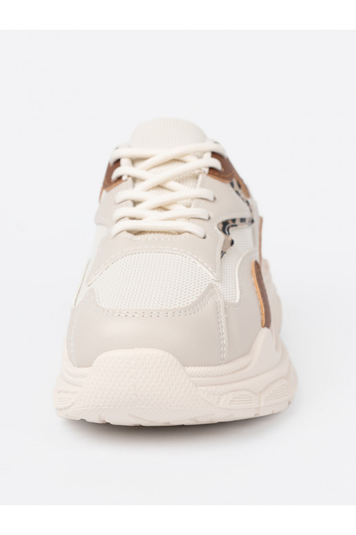 béžové Tenisky boty s masivní platformou