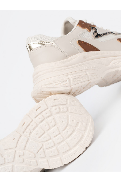 béžové Tenisky boty s masivní platformou