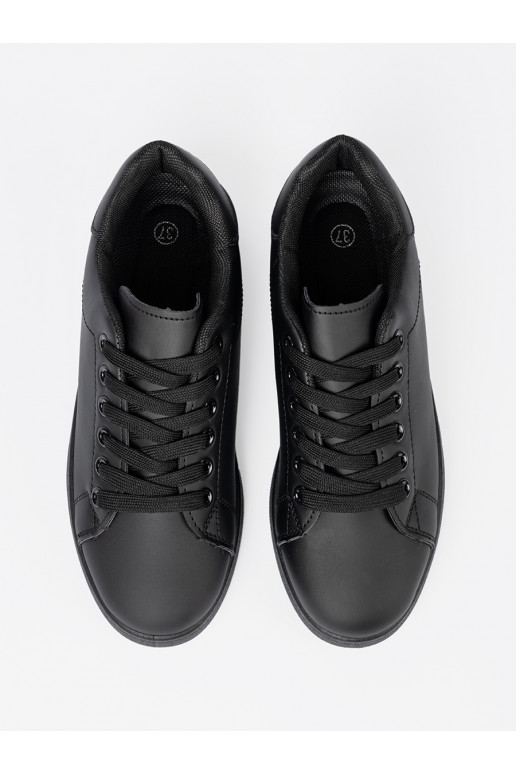 Černé Tenisky z matowym wykończeniem i m Černé Tenisky z matowym wykończeniem i m