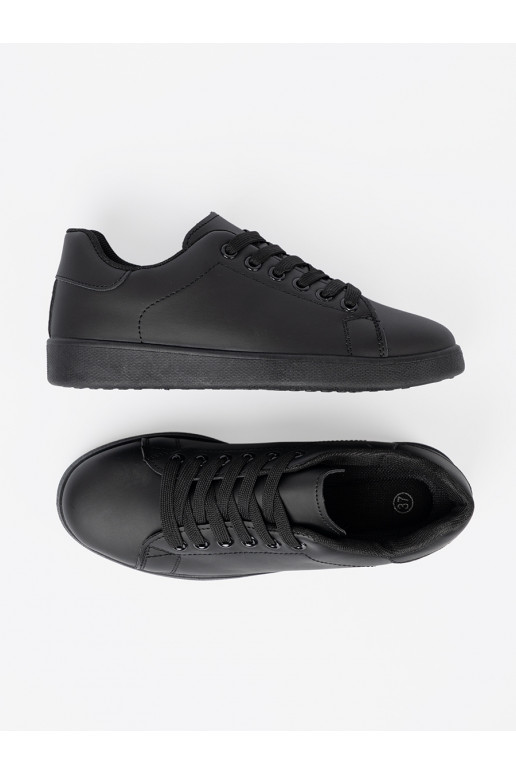 Černé Tenisky z matowym wykończeniem i m Černé Tenisky z matowym wykończeniem i m