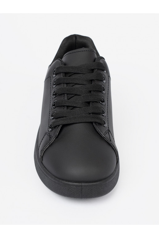 Černé Tenisky z matowym wykończeniem i m Černé Tenisky z matowym wykończeniem i m