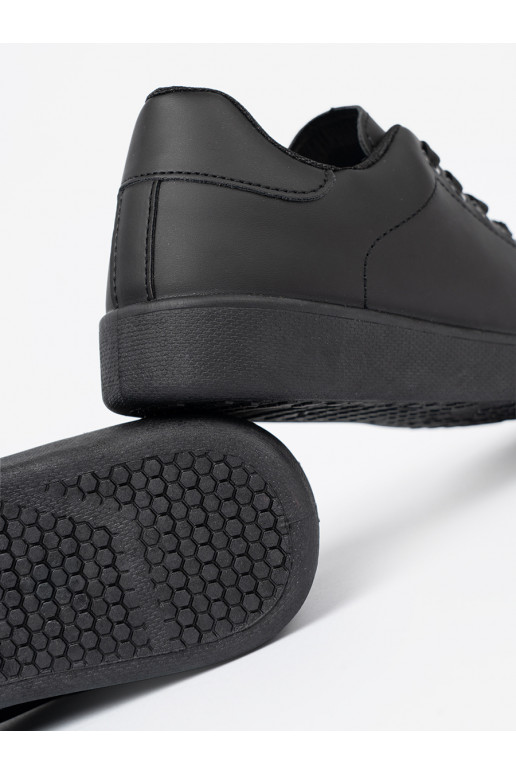 Černé Tenisky z matowym wykończeniem i m Černé Tenisky z matowym wykończeniem i m