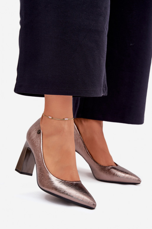 Boty na vysokém podpatku Vinceza 62252 šedá Boty na vysokém podpatku Vinceza 62252 šedá