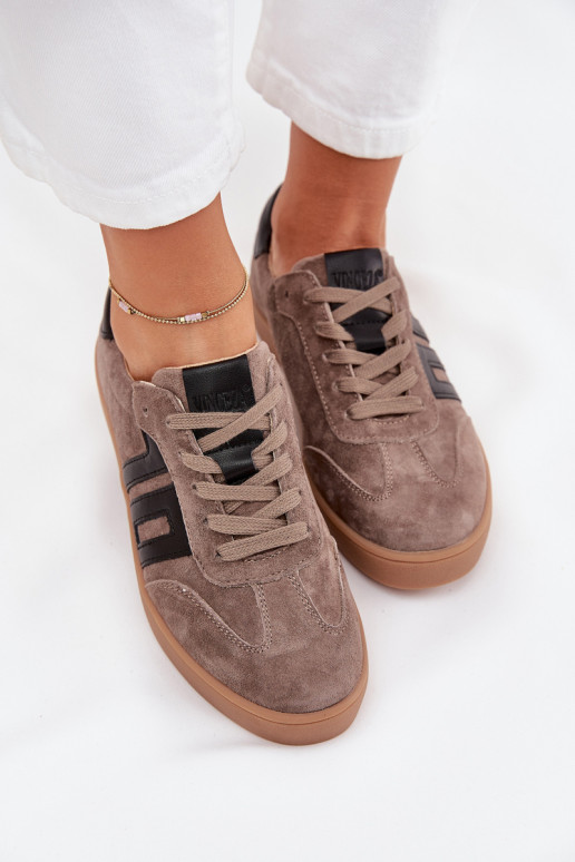 ze semiše Tenisky  Vinceza 79557 béžové ze semiše Tenisky  Vinceza 79557 béžové