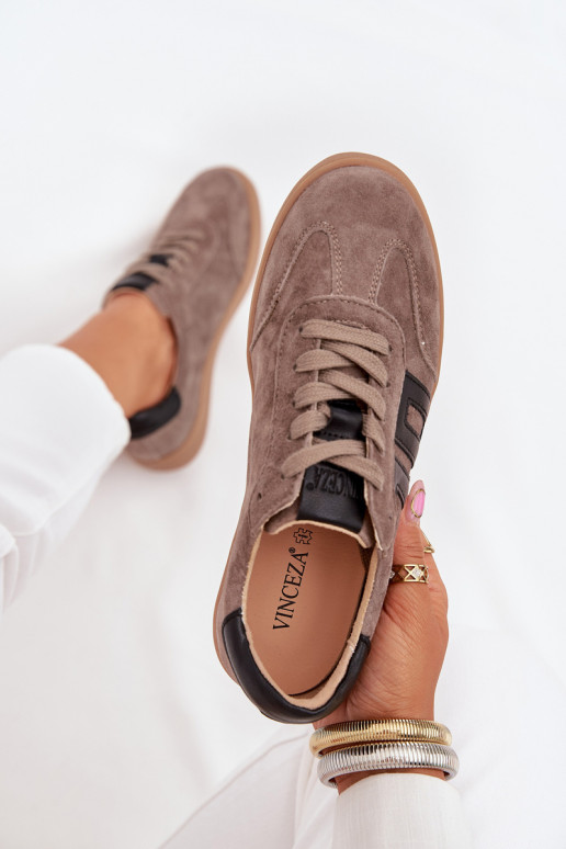 ze semiše Tenisky  Vinceza 79557 béžové ze semiše Tenisky  Vinceza 79557 béžové