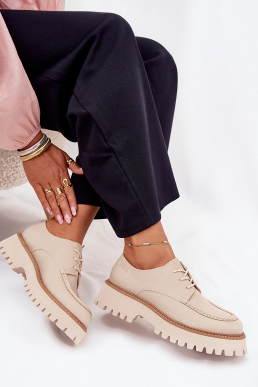 boty Dámské mokasíny  Big Star NN274053 béžové