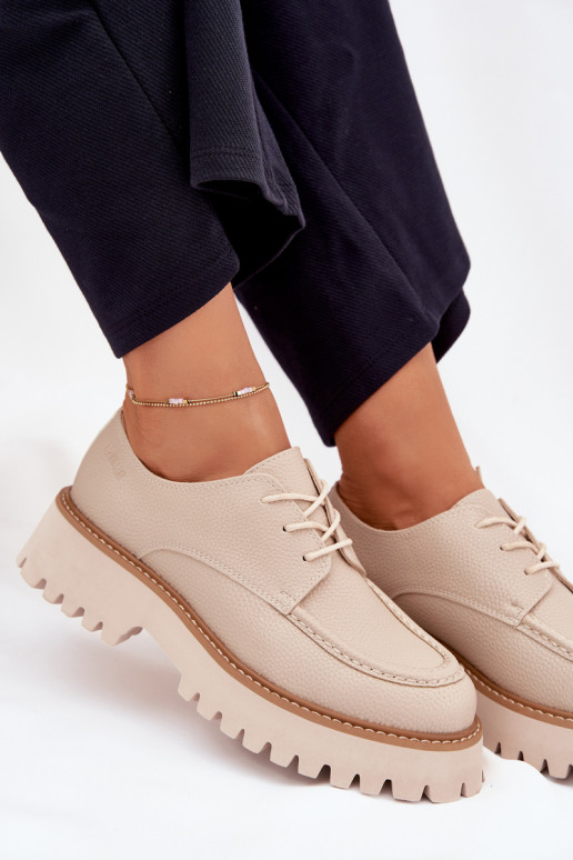 boty Dámské mokasíny  Big Star NN274053 béžové