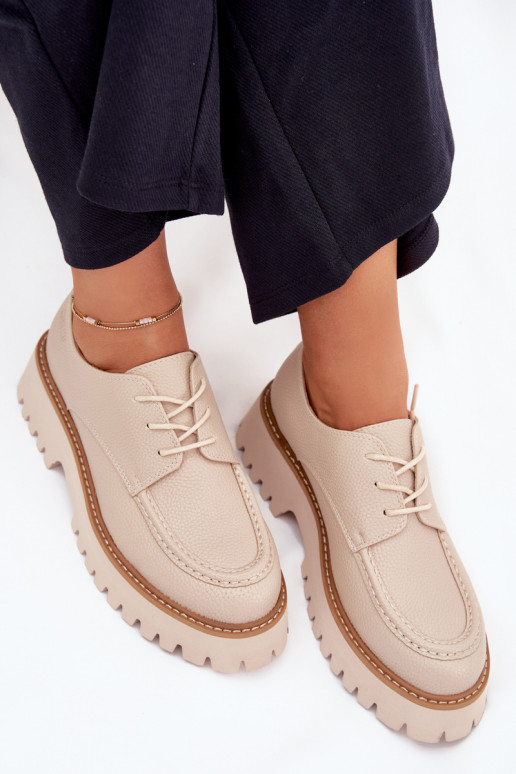 boty Dámské mokasíny  Big Star NN274053 béžové