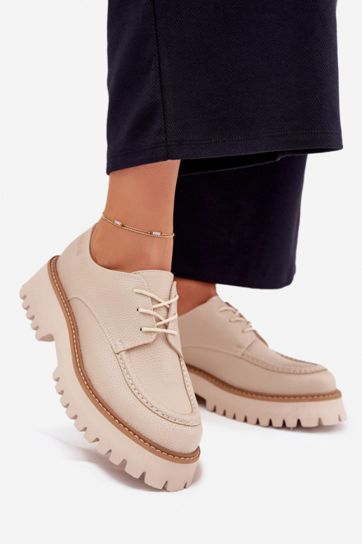 boty Dámské mokasíny  Big Star NN274053 béžové