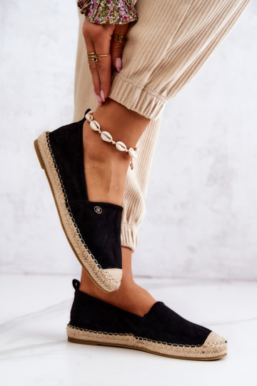 Semišové espadrilky Černé Joaquin 2