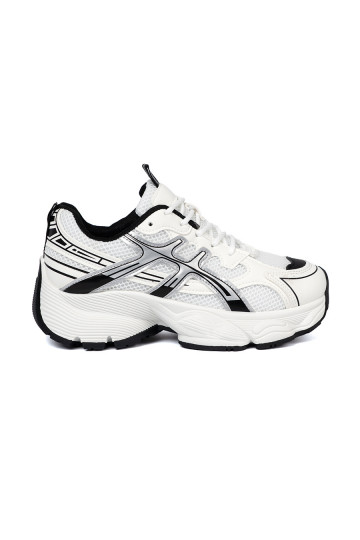 Bílá-Černé  Tenisky se síťovinou