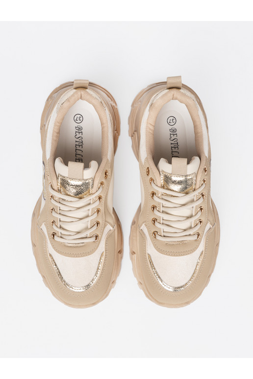 béžové Tenisky z ozdobnym m m
