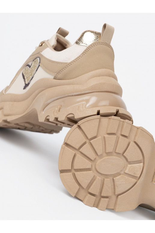 béžové Tenisky z ozdobnym m m