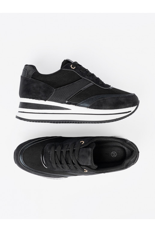 Nowoczesne Černé Tenisky z połyskującymi wstawkami