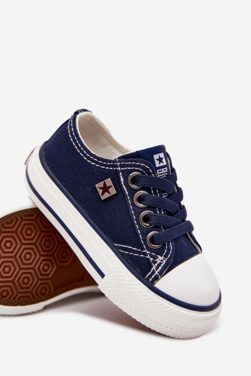 Dětské  ležérní boty Big Star DD374162 tmavě modrá Dětské  ležérní boty Big Star DD374162 tmavě modrá