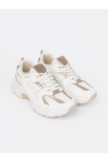 bílé Tenisky z béžové-mi wstawkami 2