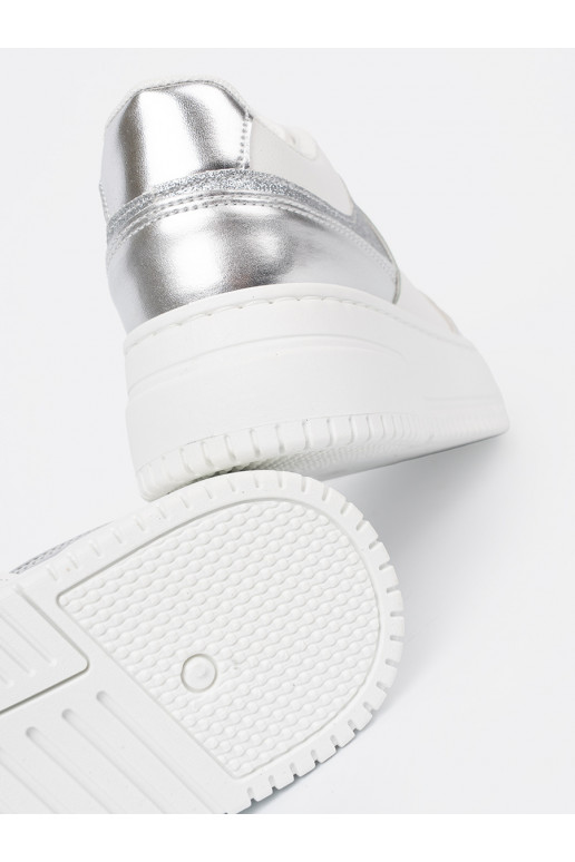 Bílá  Tenisky z połyskującymi detalami