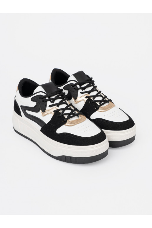 Černé a bílé Tenisky ze mi detalami