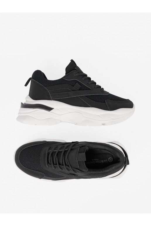 Černé  Tenisky na grubej bíléj podeszwie