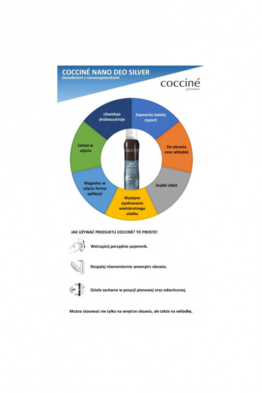 Coccine Nano Deo Silver Osvěžovač obuvi 75ml