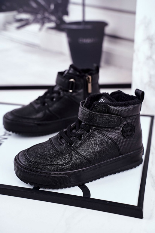 Dětské zateplené Sportovní styl boty Big Star GG374040 Černé Dětské zateplené Sportovní styl boty Big Star GG374040 Černé