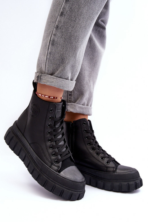 zateplené  ležérní boty  Big Star MM274625 Černé