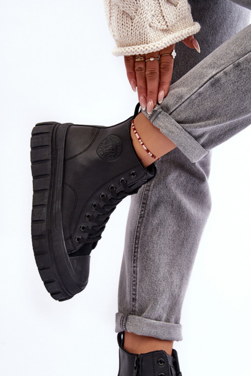 zateplené  ležérní boty  Big Star MM274625 Černé