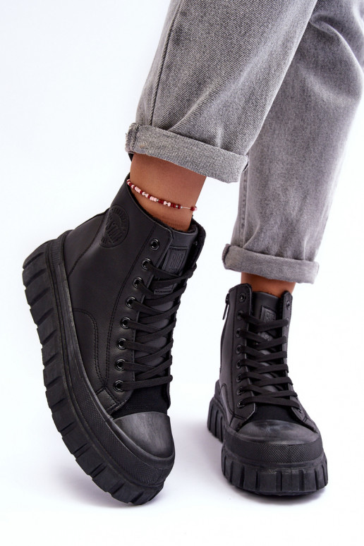 zateplené  ležérní boty  Big Star MM274625 Černé