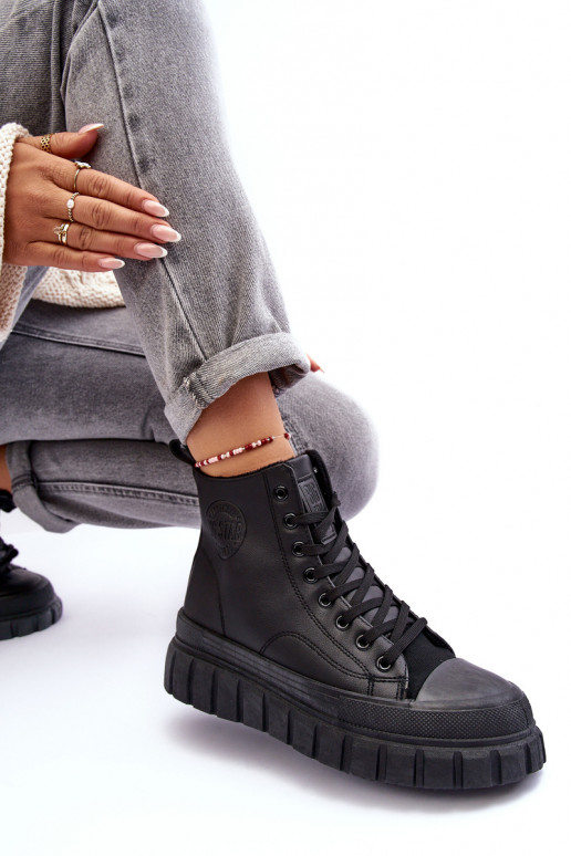 zateplené  ležérní boty  Big Star MM274625 Černé