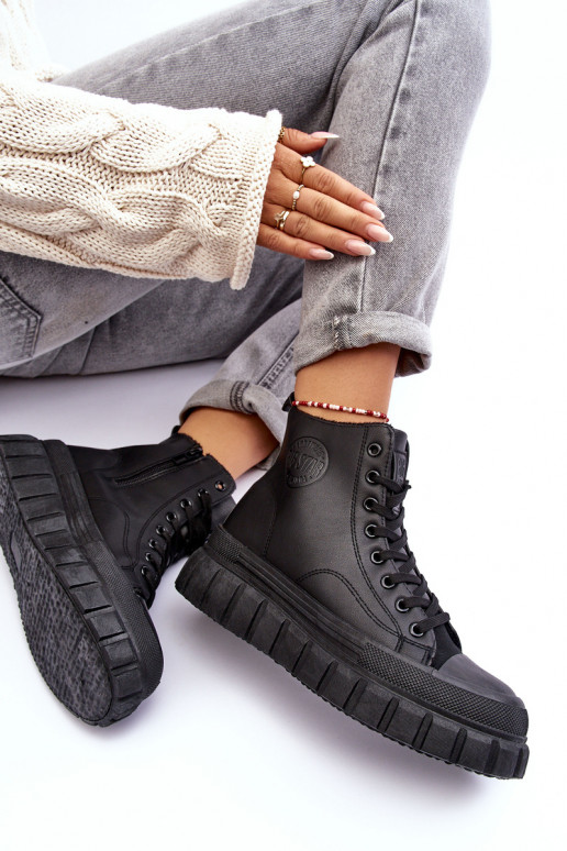 zateplené  ležérní boty  Big Star MM274625 Černé