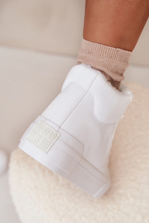 zateplené Ležérní obuv s platformou Big Star OO274794 bílé