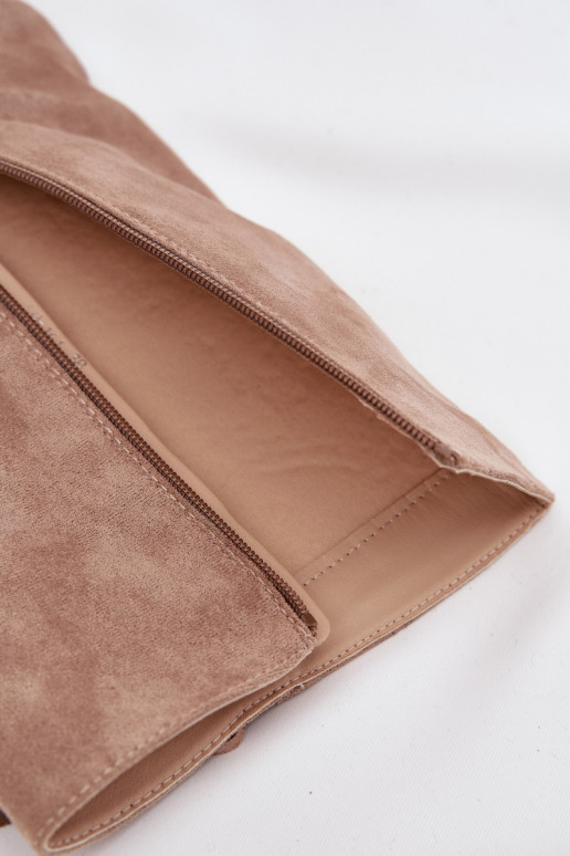 dlouhé boty kovbojský styl  se střapci s podpatky béžové Tivara