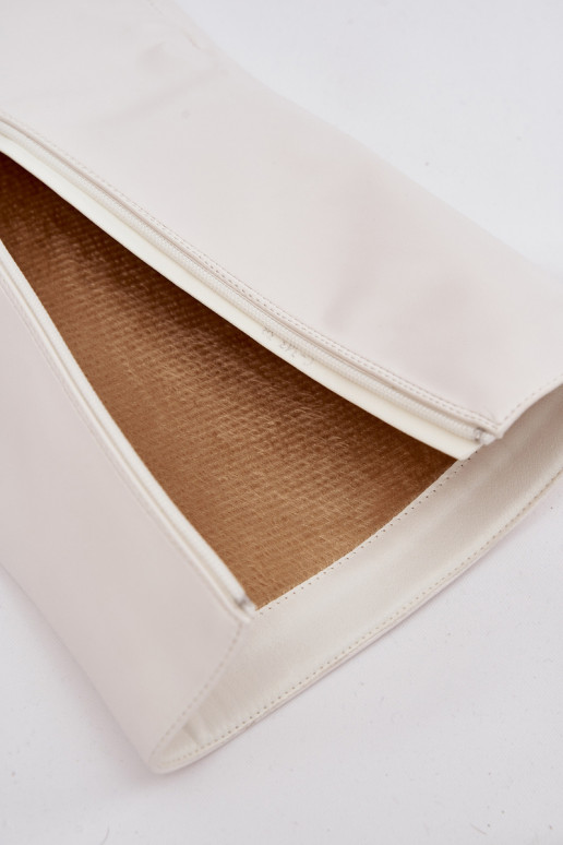 zateplené dlouhé boty s tenkými podpatky Z Wywiniętą Cholewką bílé Tamonia