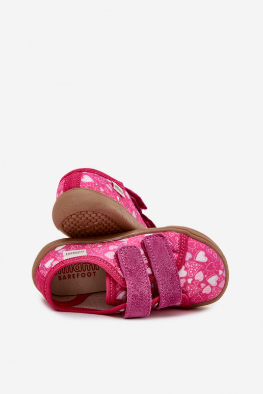 Pantofle Barefoot Dětské se srdíčky Milami růžová Saphira Pantofle Barefoot Dětské se srdíčky Milami růžová Saphira