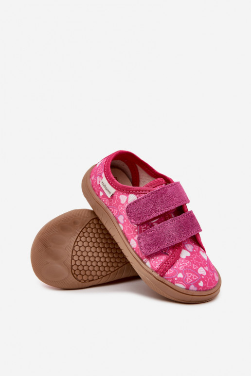 Pantofle Barefoot Dětské se srdíčky Milami růžová Saphira Pantofle Barefoot Dětské se srdíčky Milami růžová Saphira