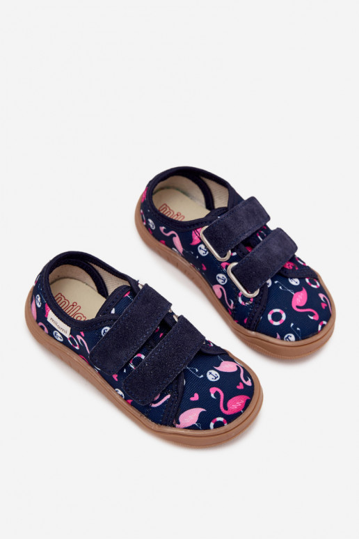 Pantofle Barefoot Dětské  Milami tmavě modrá Saphira Pantofle Barefoot Dětské  Milami tmavě modrá Saphira