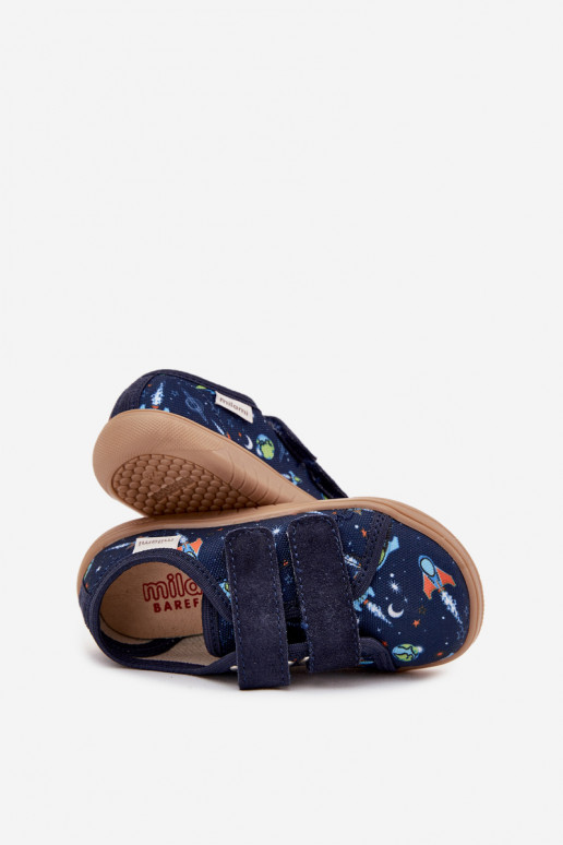 Pantofle Barefoot pro chlapce Kosmos Milami tmavě modrá Saphira Pantofle Barefoot pro chlapce Kosmos Milami tmavě modrá Saphira