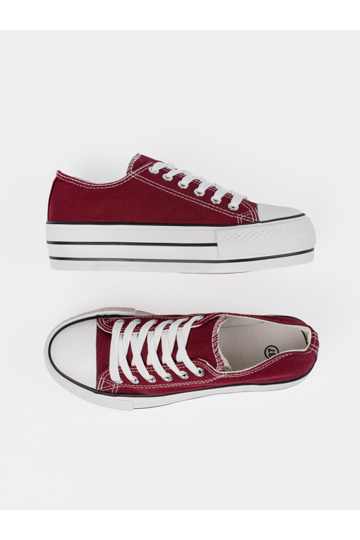  vínový boty s platformou