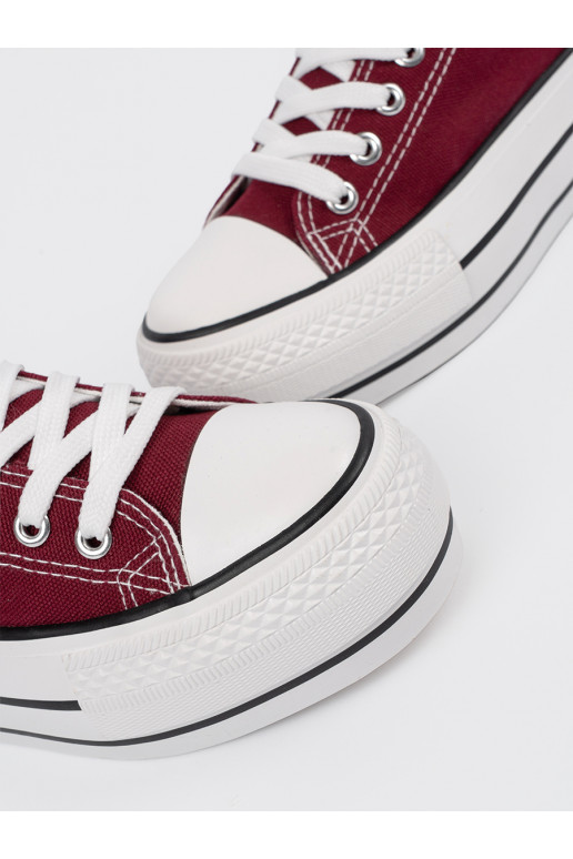  vínový boty s platformou