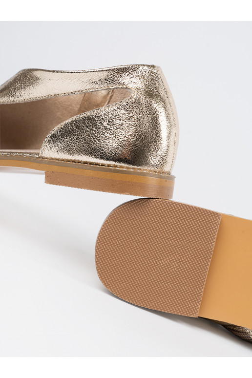 zlaté barvy sandály  z wycięciami zlaté barvy sandály  z wycięciami