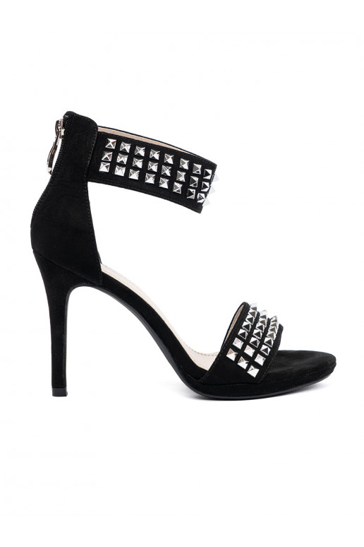 Žabky s tenkým podpatkem Černé  Žabky s tenkým podpatkem Černé