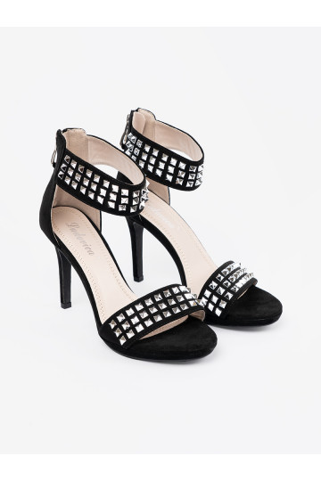 Žabky s tenkým podpatkem Černé  2