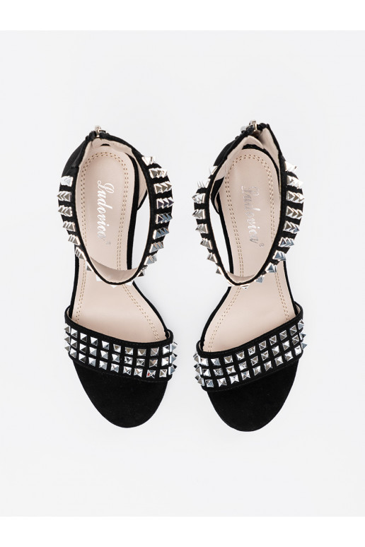 Žabky s tenkým podpatkem Černé  Žabky s tenkým podpatkem Černé