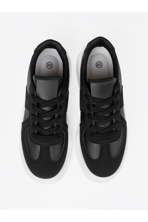 Černé Tenisky s masivním podpatkem  Černé Tenisky s masivním podpatkem