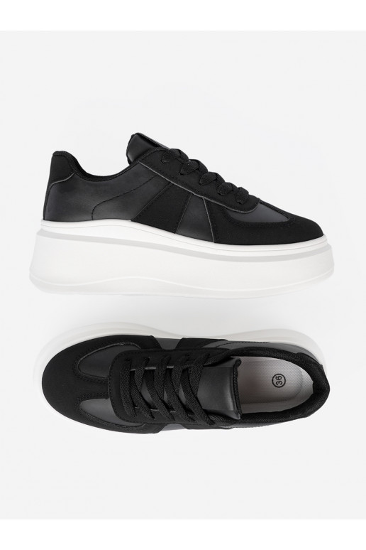 Černé Tenisky s masivním podpatkem  Černé Tenisky s masivním podpatkem