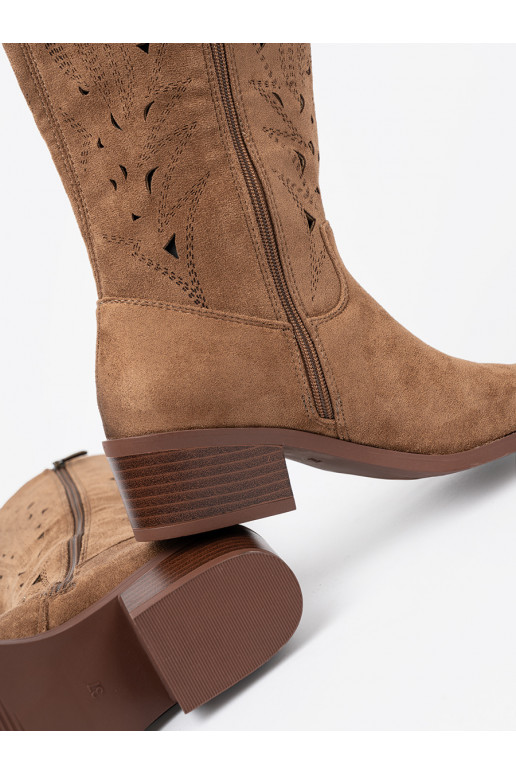 dlouhé boty przed kolano hnědá 