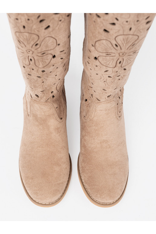 ze semiše  dlouhé boty przed kolano