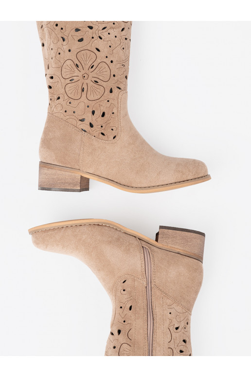 ze semiše  dlouhé boty przed kolano