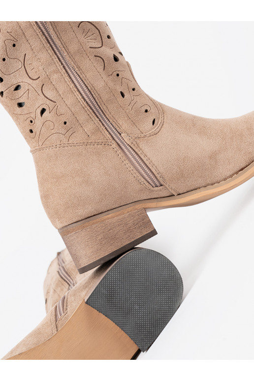 ze semiše  dlouhé boty przed kolano