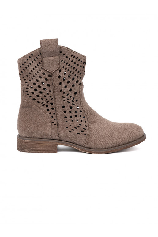 béžové boty  kowbojskim stylu béžové boty  kowbojskim stylu